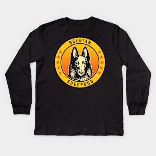 Belgian Sheepdog Portrait Kids Long Sleeve T-Shirt